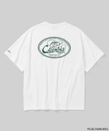 Columbia（コロンビア）の「限定展開 ガチャピン・ムック Columbia/ リーディコーブガチャムクグラフィックショートスリーブTシャツ /コロンビア（Tシャツ/カットソー）」
