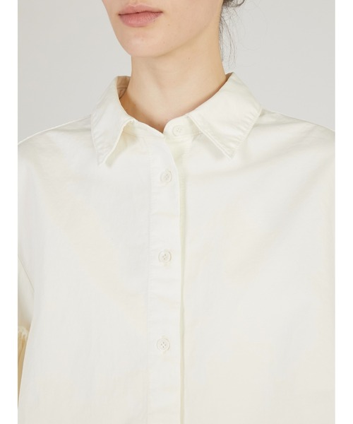 crinkle crinkle crinkle（クリンクルクリンクルクリンクル）の「【crinkle crinkle crinkle】garment dye frill shirts/ガーメントダイフリルシャツ（シャツ/ブラウス・レディース・ネイビー/アイボリー・FREE）」の8枚目の写真