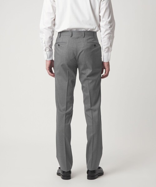 green label relaxing（グリーンレーベルリラクシング）の「GUABELLO ピンヘッド スリム ノープリーツ スーツパンツ セットアップパンツ（スーツパンツ・メンズ・グレー系/ネイビー・80/92/88/84/76/72）」の7枚目の写真