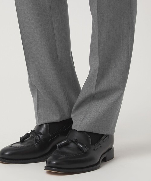 green label relaxing（グリーンレーベルリラクシング）の「GUABELLO ピンヘッド スリム ノープリーツ スーツパンツ セットアップパンツ（スーツパンツ・メンズ・グレー系/ネイビー・80/92/88/84/76/72）」の11枚目の写真