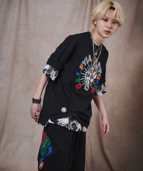 GALFY(ガルフィー)の「GALFY-おしゃぶりワンワンカラフルロゴTee(Tシャツ/カットソー・メンズ・ブラック/ホワイト・L/XL)」の15枚目の写真