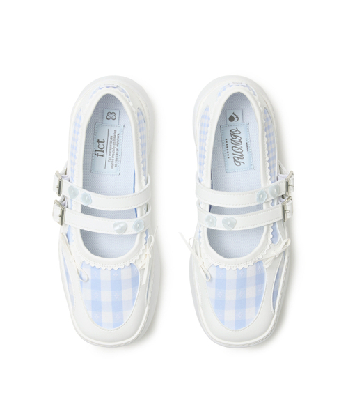 TUOMIO（トゥオミオ）の「MEMENTO PATCHWORK PLATFORM MARYJANE [WHITE]（バレエシューズ・レディース・その他・23cm/24cm/25cm）」の2枚目の写真