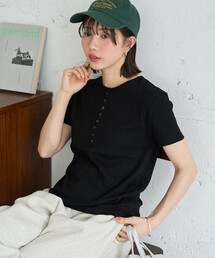 限定展開 パターン メッシュ ヘンリー 半袖 Tシャツ