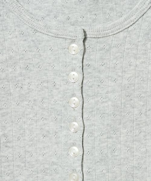 FREAK'S STORE(フリークスストア)の「限定展開 パターン メッシュ ヘンリー 半袖 Tシャツ(Tシャツ/カットソー・レディース・オフホワイト/ブラウン系その他/ブラック/ブルー/グレー・フリ-)」の21枚目の写真