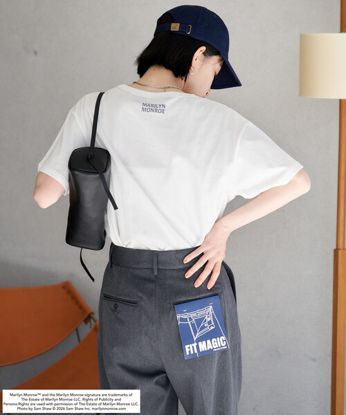 FREAK'S STORE（フリークスストア）の「マリリン・モンロー RETRO プリントTシャツ（Tシャツ/カットソー・レディース・オフホワイト/チャコールグレー・ﾌﾘ-）」の14枚目の写真