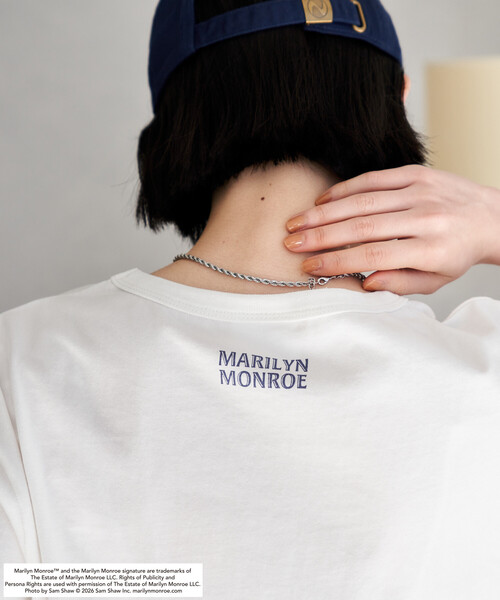 FREAK'S STORE（フリークスストア）の「マリリン・モンロー RETRO プリントTシャツ（Tシャツ/カットソー・レディース・オフホワイト/チャコールグレー・ﾌﾘ-）」の15枚目の写真