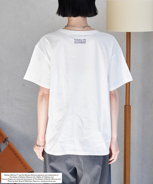 FREAK'S STORE（フリークスストア）の「マリリン・モンロー RETRO プリントTシャツ（Tシャツ/カットソー・レディース・オフホワイト/チャコールグレー・ﾌﾘ-）」の19枚目の写真