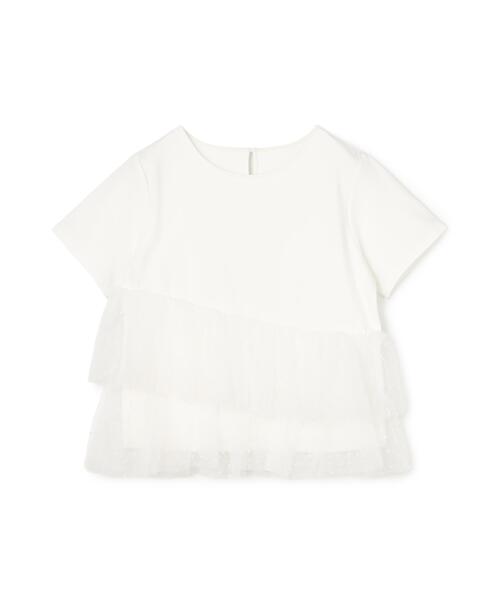 NATURAL BEAUTY BASIC(ナチュラルビューティーベーシック)の「チュールティアードカットソー(Tシャツ/カットソー・レディース・ベージュ/ブラック/オフホワイト・FREE)」の14枚目の写真