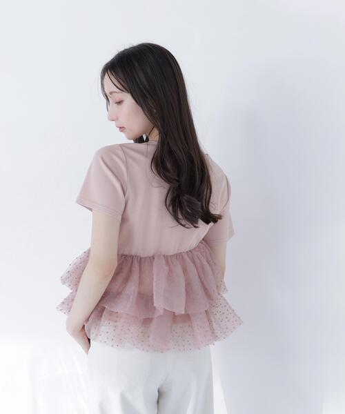 NATURAL BEAUTY BASIC(ナチュラルビューティーベーシック)の「チュールティアードカットソー(Tシャツ/カットソー・レディース・ベージュ/ブラック/オフホワイト・FREE)」の19枚目の写真