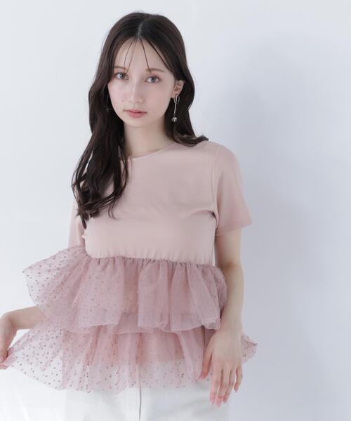 NATURAL BEAUTY BASIC(ナチュラルビューティーベーシック)の「チュールティアードカットソー(Tシャツ/カットソー・レディース・ベージュ/ブラック/オフホワイト・FREE)」の17枚目の写真