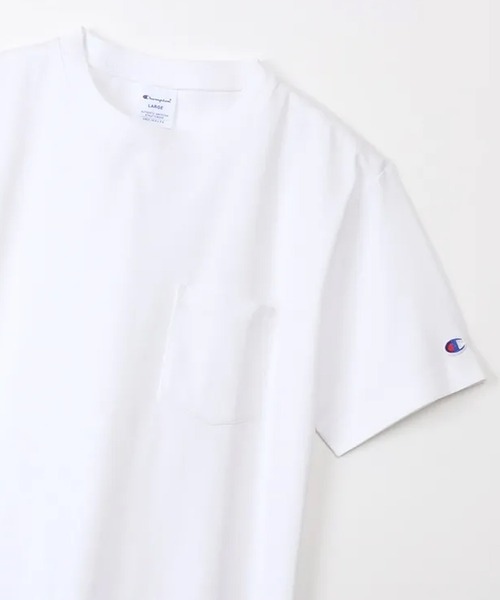 Champion（チャンピオン）の「Champion/チャンピオン ロゴワッペン クルーネック 半袖ポケットTシャツ 2026年春夏（Tシャツ/カットソー・メンズ・ホワイト/ブラック/グレー/ネイビー・M/L/XL）」の5枚目の写真