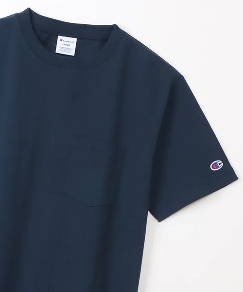 Champion（チャンピオン）の「Champion/チャンピオン ロゴワッペン クルーネック 半袖ポケットTシャツ 2026年春夏（Tシャツ/カットソー・メンズ・ホワイト/ブラック/グレー/ネイビー・M/L/XL）」の8枚目の写真