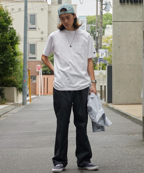 Champion(チャンピオン)の「Champion/チャンピオン ロゴワッペン クルーネック 半袖ポケットTシャツ 秋 秋服 2026年秋冬(Tシャツ/カットソー・メンズ・ホワイト/ブラック/グレー/ネイビー・M/L/XL)」の20枚目の写真