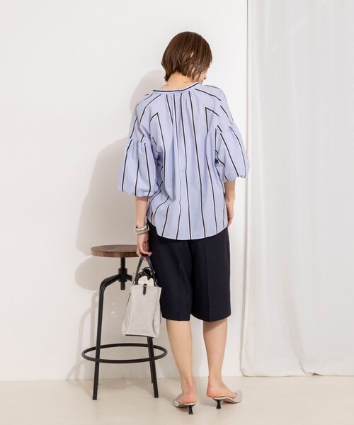NOLLEY’S（ノーリーズ）の「ウォッシャブルドビーストライプブラウス（シャツ/ブラウス・レディース・ブルー系その他3/イエロー系その他3/ホワイト系その他4・38）」の15枚目の写真