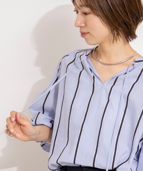 NOLLEY’S（ノーリーズ）の「ウォッシャブルドビーストライプブラウス（シャツ/ブラウス・レディース・ブルー系その他3/イエロー系その他3/ホワイト系その他4・38）」の18枚目の写真