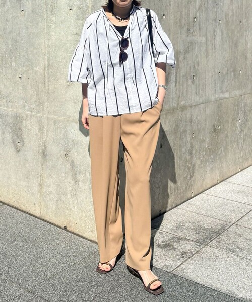NOLLEY’S（ノーリーズ）の「ウォッシャブルドビーストライプブラウス（シャツ/ブラウス・レディース・ブルー系その他3/イエロー系その他3/ホワイト系その他4・38）」の20枚目の写真