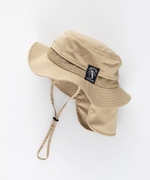BRANSHES（ブランシェス）の「【水陸両用/撥水加工】保冷剤ポケット付アウトドアハット（ハット・キッズ・ピンク/グリーン/ベージュ/ラベンダー・56cm/54cm/52cm/50cm）」の6枚目の写真