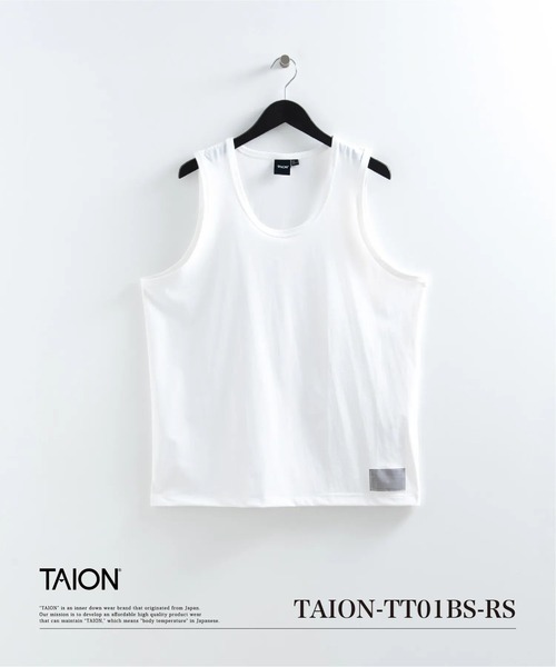 TAION(タイオン)の「【TAION(タイオン)】〈ユニセックス〉ファンクションT UV 接触冷感 抗菌 速乾 ストレッチ タンクトップ(タンクトップ・メンズ・ホワイト/ライトグレー/ブラック/カーキ/チャコール/ダークネイビー・S/M/L/2XL/XL/XS)」の2枚目の写真