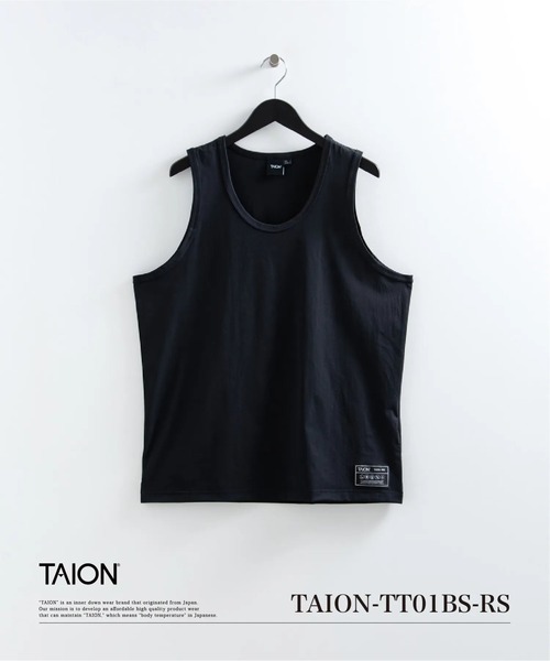 TAION(タイオン)の「【TAION(タイオン)】〈ユニセックス〉ファンクションT UV 接触冷感 抗菌 速乾 ストレッチ タンクトップ(タンクトップ・メンズ・ホワイト/ライトグレー/ブラック/カーキ/チャコール/ダークネイビー・S/M/L/2XL/XL/XS)」の3枚目の写真