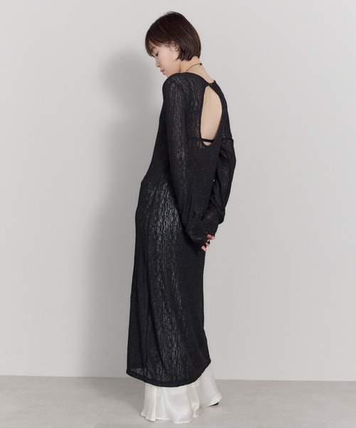 leimn（レイムン）の「レースバックオープンワンピ（ワンピース・レディース・ブラック/アイボリー・FREE）」の2枚目の写真