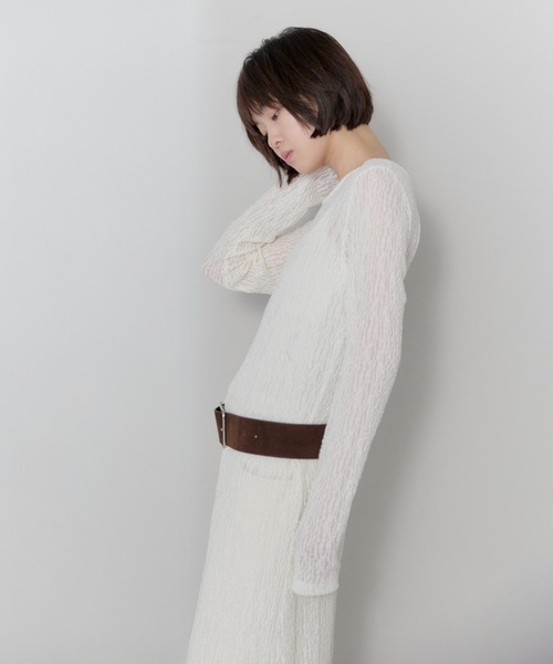 leimn（レイムン）の「レースバックオープンワンピ（ワンピース・レディース・ブラック/アイボリー・FREE）」の10枚目の写真