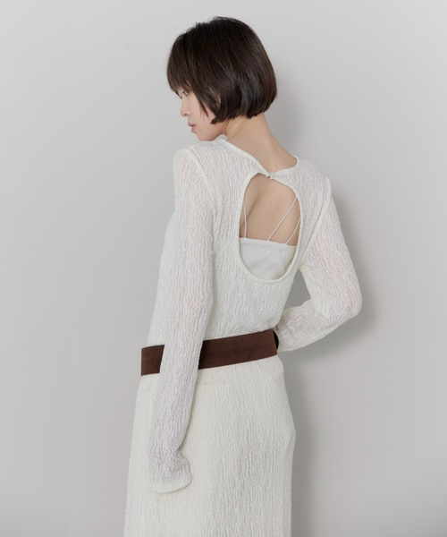 leimn（レイムン）の「レースバックオープンワンピ（ワンピース・レディース・ブラック/アイボリー・FREE）」の13枚目の写真