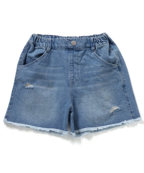 algy(アルジー)の「クラッシュショーパン(デニムパンツ・キッズ・ブラック/ネイビー/オフホワイト/サックスブルー・140/130/160/150/120)」の5枚目の写真