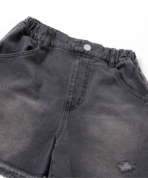 algy(アルジー)の「クラッシュショーパン(デニムパンツ・キッズ・ブラック/ネイビー/オフホワイト/サックスブルー・140/130/160/150/120)」の11枚目の写真