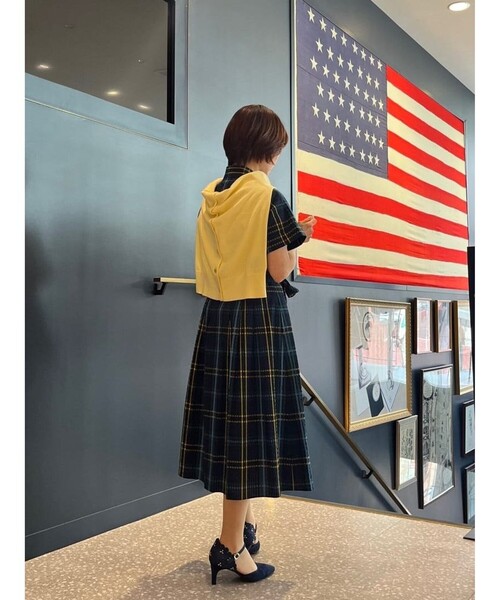 BROOKS BROTHERS(ブルックスブラザーズ)の「コットン シアサッカー タータンチェック ショートスリーブ シャツワンピース(シャツワンピース・レディース・ネイビー・0/2/4/6/8)」の8枚目の写真