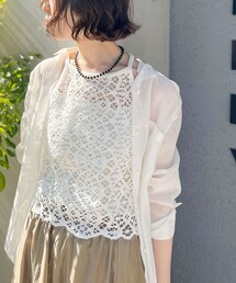 NOLLEY’S Sophi | ウォッシャブルクロッシェレースアメスリタンクトップ(シャツ/ブラウス)