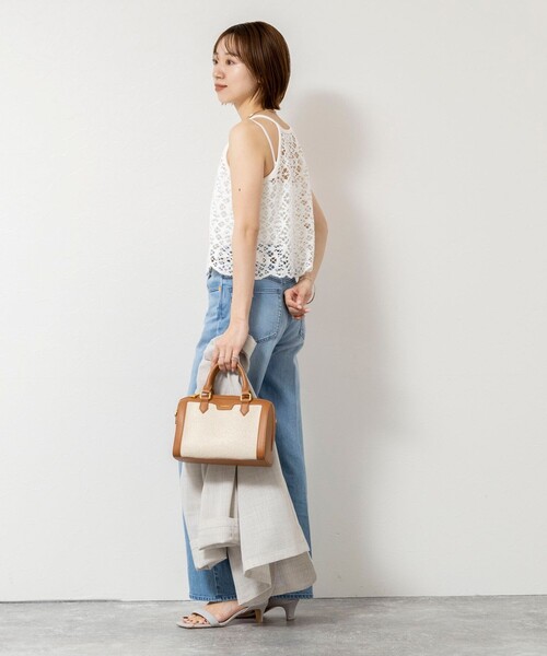 NOLLEY’S Sophi(ノーリーズソフィ)の「ウォッシャブルクロッシェレースアメスリタンクトップ(シャツ/ブラウス・レディース・ホワイト/ダークブラウン・38)」の17枚目の写真