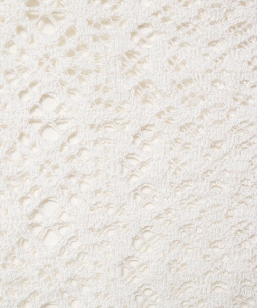 NOLLEY’S Sophi(ノーリーズソフィ)の「ウォッシャブルクロッシェレースアメスリタンクトップ(シャツ/ブラウス・レディース・ホワイト/ダークブラウン・38)」の3枚目の写真