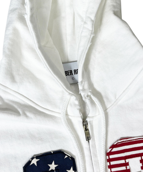 SK8ER ROCK（スケーターロック）の「Star Stripe Damage Sweat Hood Zip-Up ((ivory))（パーカー・レディース・その他・FREE）」の4枚目の写真