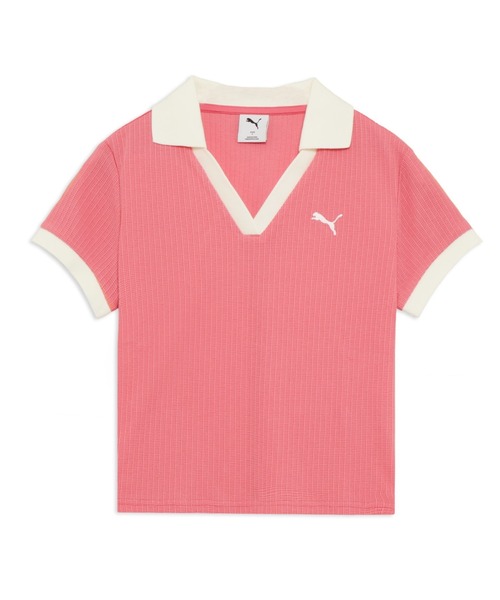 PUMA(プーマ)の「PUMA プーマ ウィメンズ ワードローブ ESS 半袖 ポロシャツ(ポロシャツ・レディース・ホワイト/ピンク系その他/ブラック・SMALL/MEDIUM/X-LARGE/LARGE)」の3枚目の写真