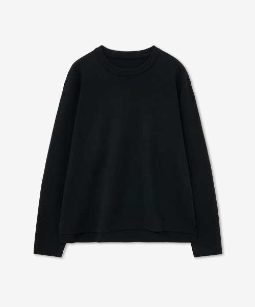 MINAV（ミナブ）の「コンパクトロングスリーブニット[ブラック]（ニット/セーター・メンズ・その他・MEDIUM/LARGE/X-LARGE）」の2枚目の写真
