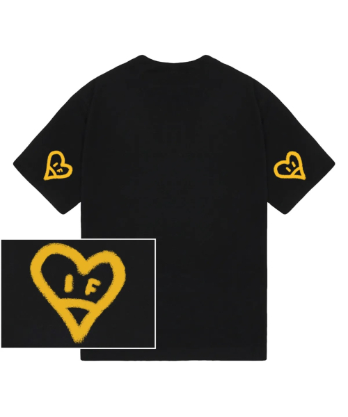GRAVER（グレーバー）の「[ユニセックス]エルボースプレーハートスマイル半袖Tシャツ_4カラー（Tシャツ/カットソー・レディース・ブラック/ネイビー/ベージュ/ホワイト・LARGE/MEDIUM/SMALL）」の17枚目の写真