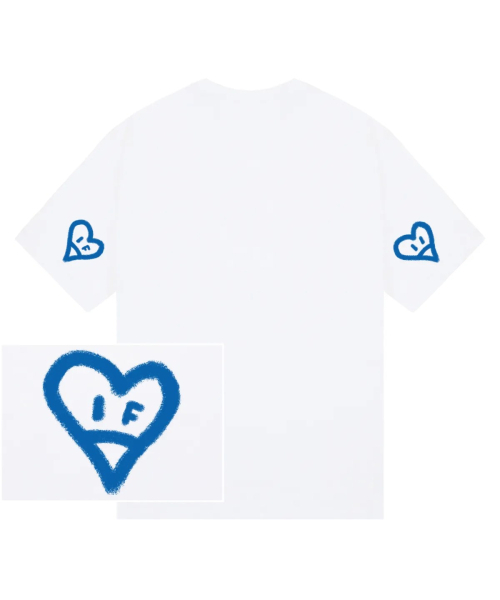 GRAVER（グレーバー）の「[ユニセックス]エルボースプレーハートスマイル半袖Tシャツ_4カラー（Tシャツ/カットソー・レディース・ブラック/ネイビー/ベージュ/ホワイト・LARGE/MEDIUM/SMALL）」の15枚目の写真