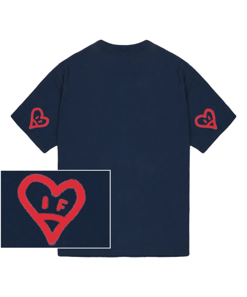GRAVER（グレーバー）の「[ユニセックス]エルボースプレーハートスマイル半袖Tシャツ_4カラー（Tシャツ/カットソー・レディース・ブラック/ネイビー/ベージュ/ホワイト・LARGE/MEDIUM/SMALL）」の13枚目の写真