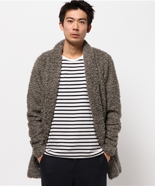 OUTLET（アウトレット）の「【Lui's】フェイクアルパカJK（その他アウター・メンズ・グレー/ベージュ・SMALL/MEDIUM）」の2枚目の写真