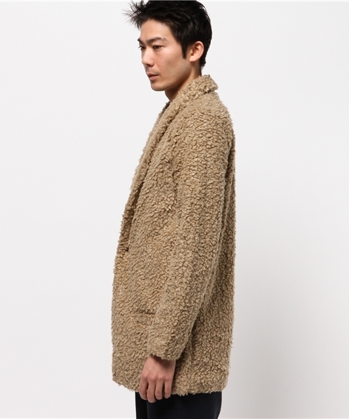OUTLET（アウトレット）の「【Lui's】フェイクアルパカJK（その他アウター・メンズ・グレー/ベージュ・SMALL/MEDIUM）」の3枚目の写真