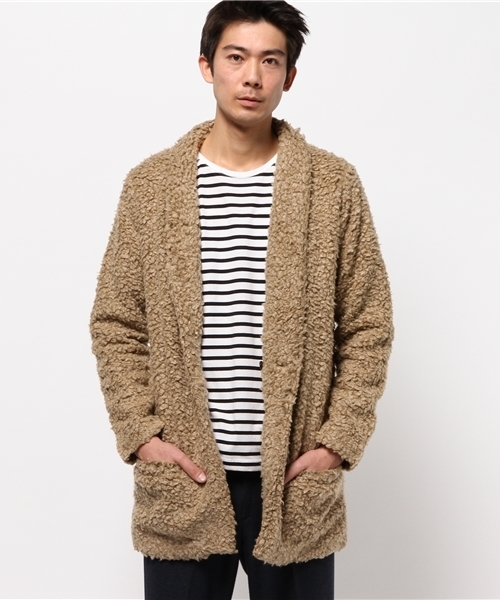OUTLET（アウトレット）の「【Lui's】フェイクアルパカJK（その他アウター・メンズ・グレー/ベージュ・SMALL/MEDIUM）」の5枚目の写真