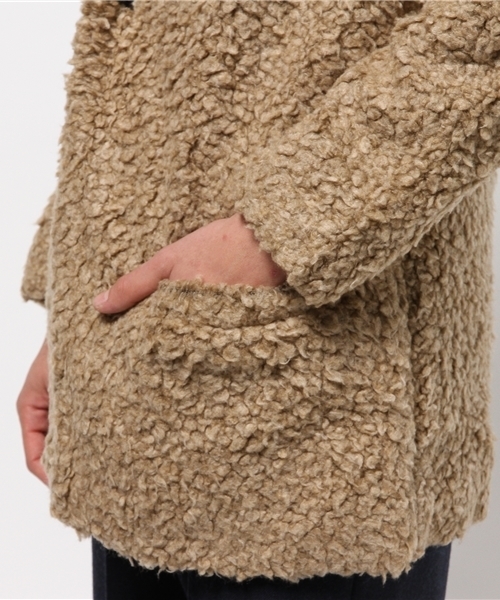 OUTLET（アウトレット）の「【Lui's】フェイクアルパカJK（その他アウター・メンズ・グレー/ベージュ・SMALL/MEDIUM）」の7枚目の写真