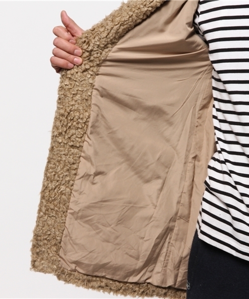 OUTLET（アウトレット）の「【Lui's】フェイクアルパカJK（その他アウター・メンズ・グレー/ベージュ・SMALL/MEDIUM）」の8枚目の写真
