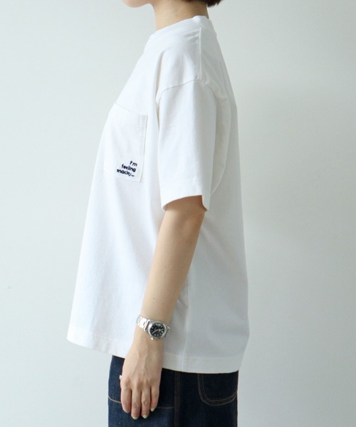 PAR ICI(パーリッシィ)の「I'm feeling snackyポッケ刺繍BIG Tシャツ(Tシャツ/カットソー・レディース・ホワイト・FREE)」の19枚目の写真