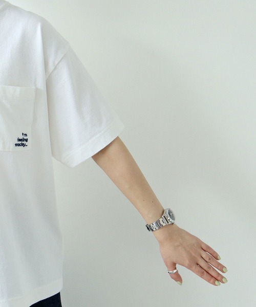 PAR ICI(パーリッシィ)の「I'm feeling snackyポッケ刺繍BIG Tシャツ(Tシャツ/カットソー・レディース・ホワイト・FREE)」の15枚目の写真