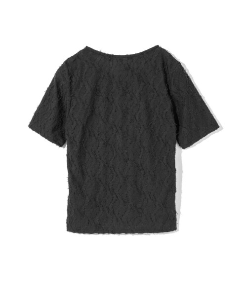 MIDIUMISOLID(ミディウミソリッド)の「MIDIUMISOLID for Ladies ジャカードクルーネックシアーインナー(Tシャツ/カットソー・レディース・オフホワイト/アイボリー/ブラック・FREE)」の18枚目の写真