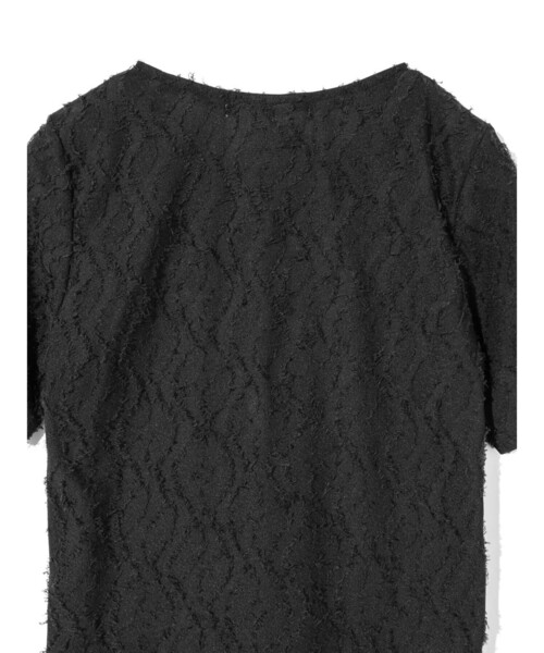 MIDIUMISOLID(ミディウミソリッド)の「MIDIUMISOLID for Ladies ジャカードクルーネックシアーインナー(Tシャツ/カットソー・レディース・オフホワイト/アイボリー/ブラック・FREE)」の19枚目の写真