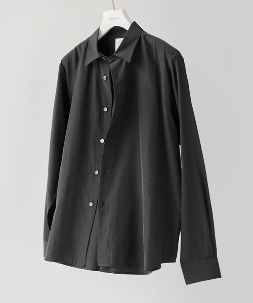 soe（ソーイ）の「【soe/ソーイ】別注 L/S Open Collar Shirt（シャツ/ブラウス・メンズ・ネイビー/ブラック・1/2）」の2枚目の写真