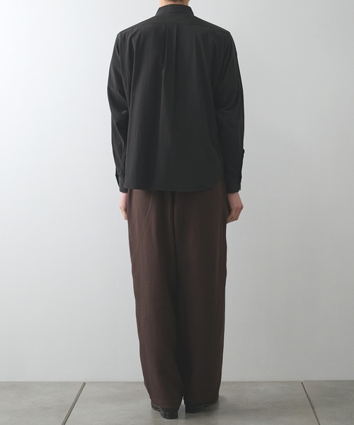 soe（ソーイ）の「【soe/ソーイ】別注 L/S Open Collar Shirt（シャツ/ブラウス・メンズ・ネイビー/ブラック・1/2）」の5枚目の写真