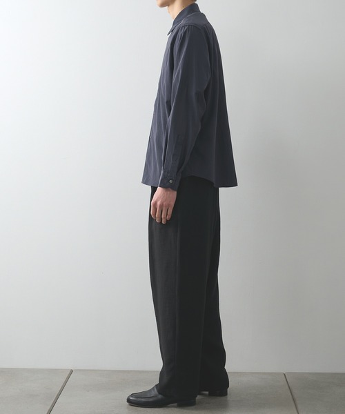 soe（ソーイ）の「【soe/ソーイ】別注 L/S Open Collar Shirt（シャツ/ブラウス・メンズ・ネイビー/ブラック・1/2）」の10枚目の写真
